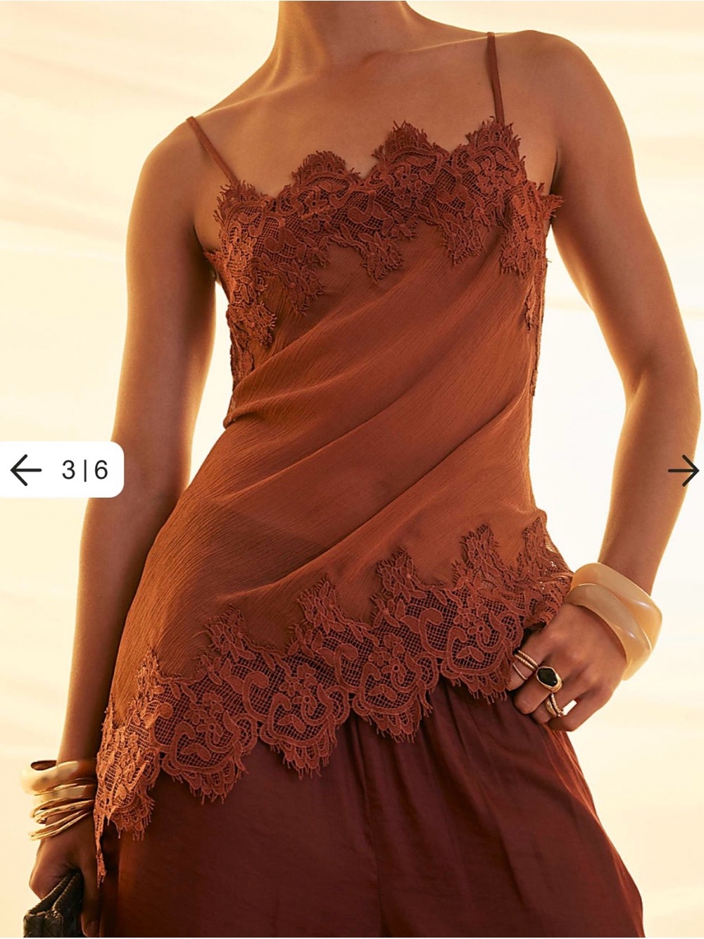 Sheer Lace Longline Cami Top